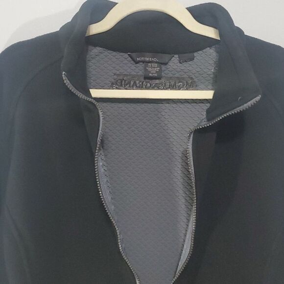 MGM Grand Detroit logo North End jacket women's size xl black fleece zip pockets - Picture 11 of 16